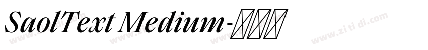 SaolText Medium字体转换